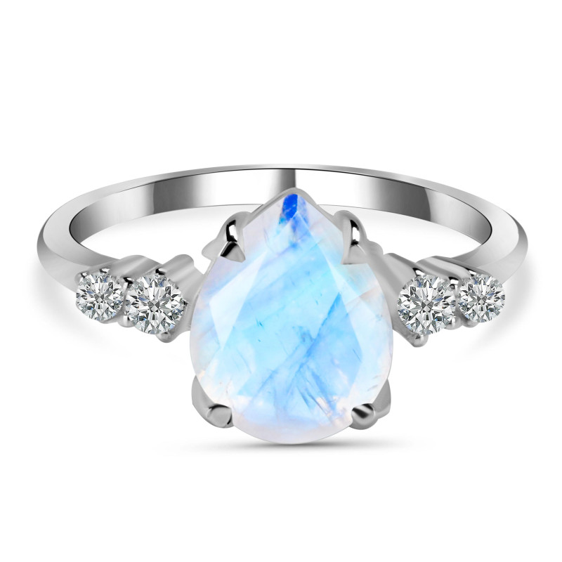 Moonstone & White Topaz Ring RBM-RDR-2216.