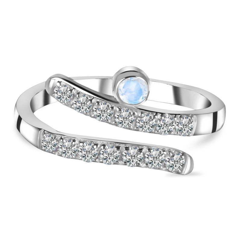 Moonstone & White Topaz Ring RBM-RDR-2526.