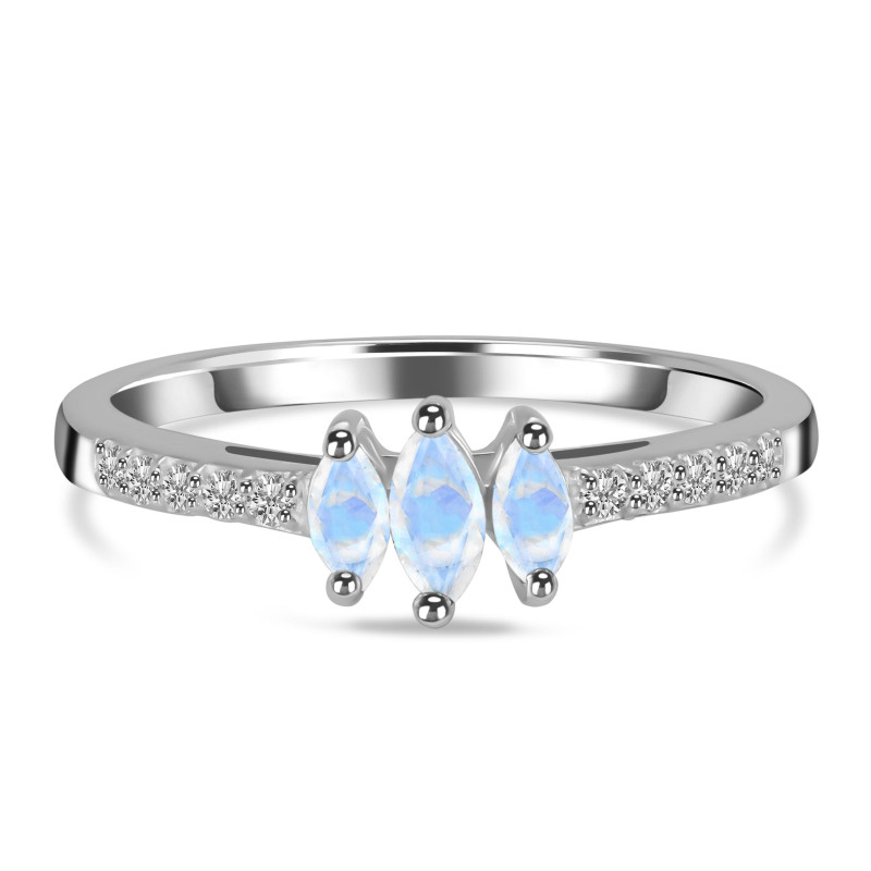 Moonstone & White Topaz Ring RBM-RDR-2540.