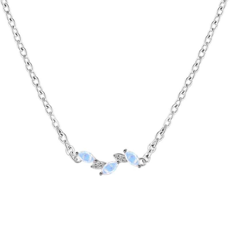 Moonstone & White Topaz Necklace RBM-RDN-460.