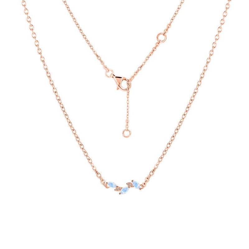 Moonstone & White Topaz Necklace RBM-RDN-460.