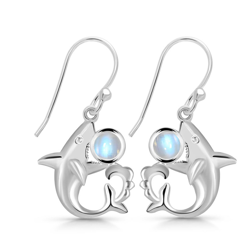 Moonstone Shark Earring RBM-RUE-12.