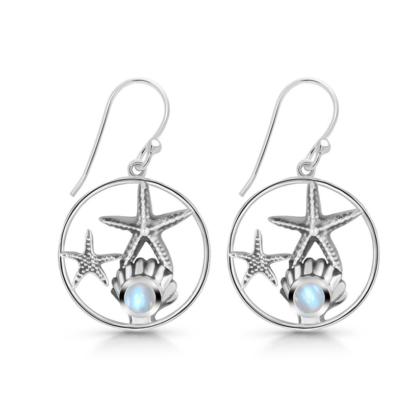Moonstone Star Fish & Shell Earring RBM-RUE-16.