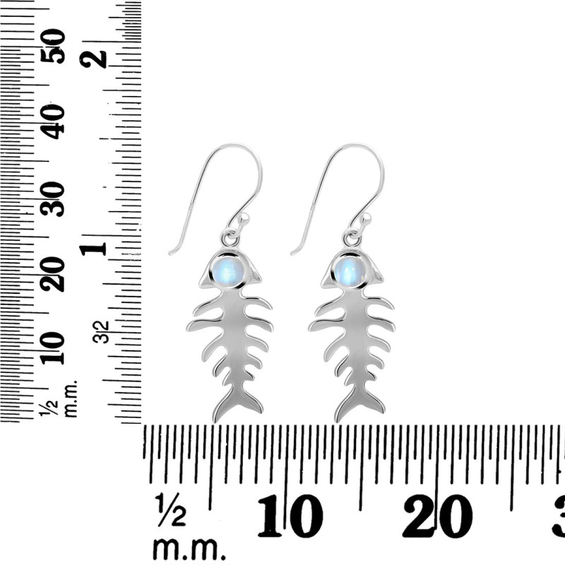 Moonstone Fish Bone Earring RBM-RUE-17.