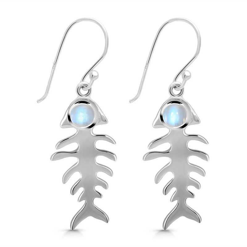 Moonstone Fish Bone Earring RBM-RUE-17.