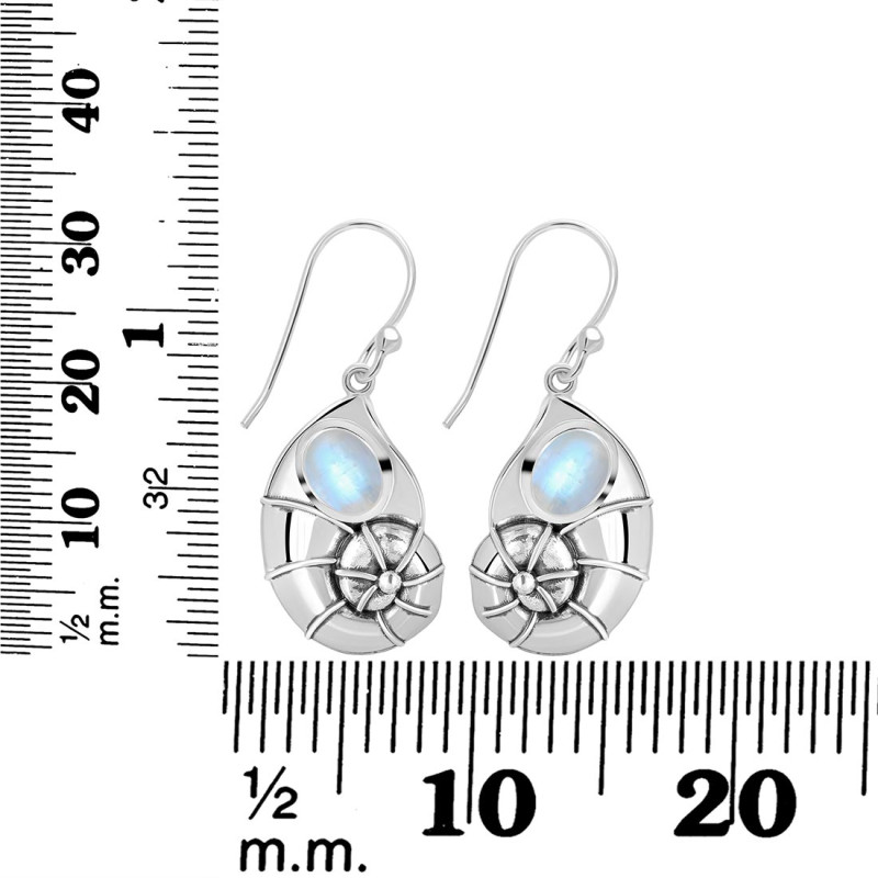 Moonstone Snail Earring RBM-RUE-18.