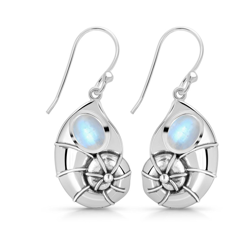 Moonstone Snail Earring RBM-RUE-18.