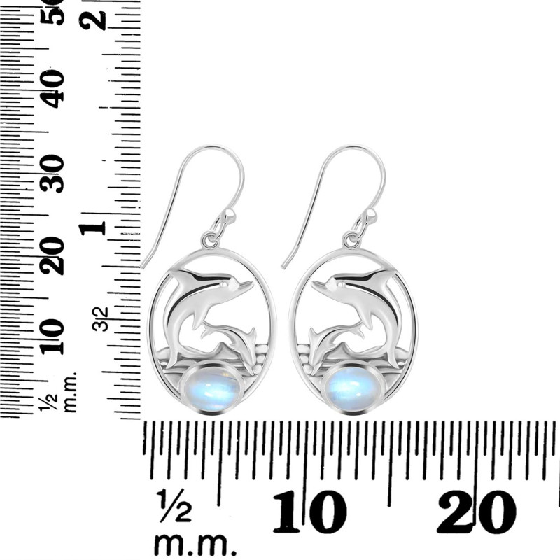 Moonstone Dolphin Earring RBM-RUE-24.