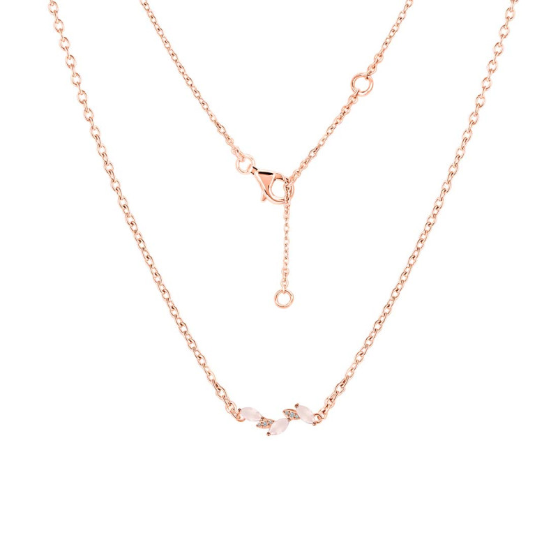 Rose Quartz & White Topaz Necklace RSQ-RDN-460.