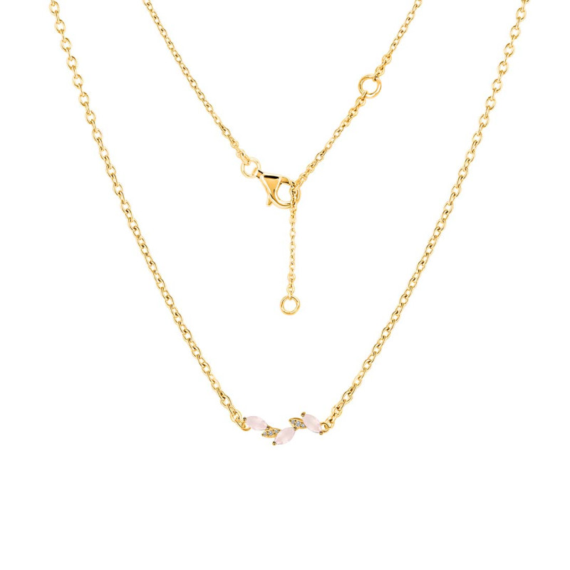 Rose Quartz & White Topaz Necklace RSQ-RDN-460.
