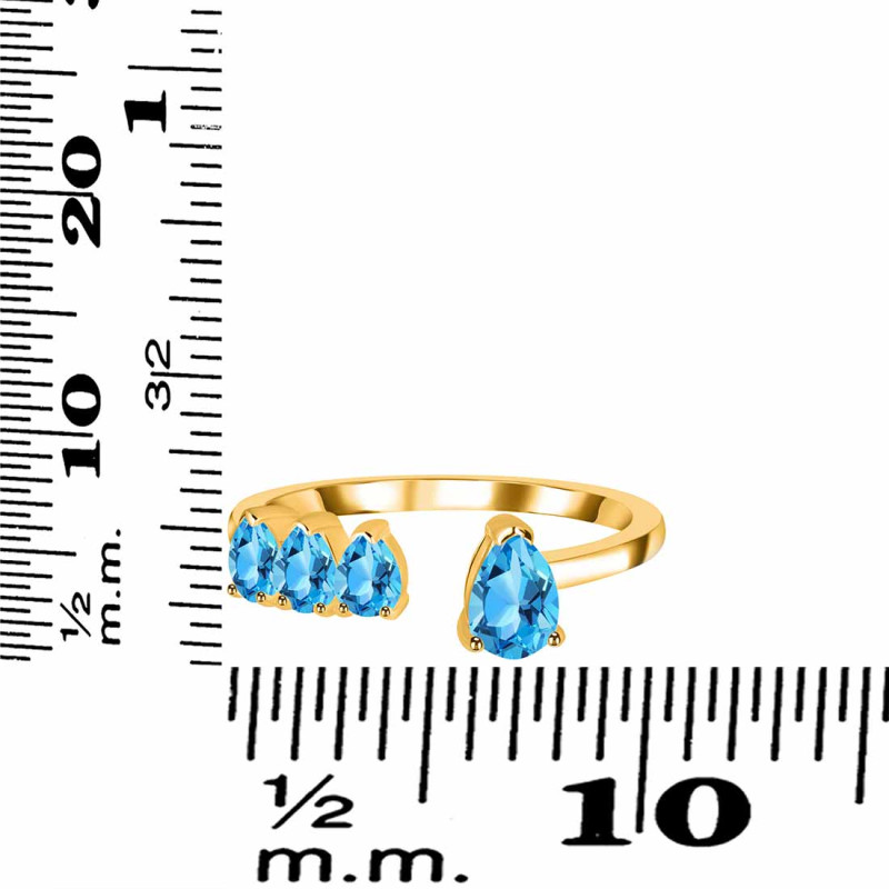 Swiss Blue Topaz Ring SBTZ-RDR-2769.