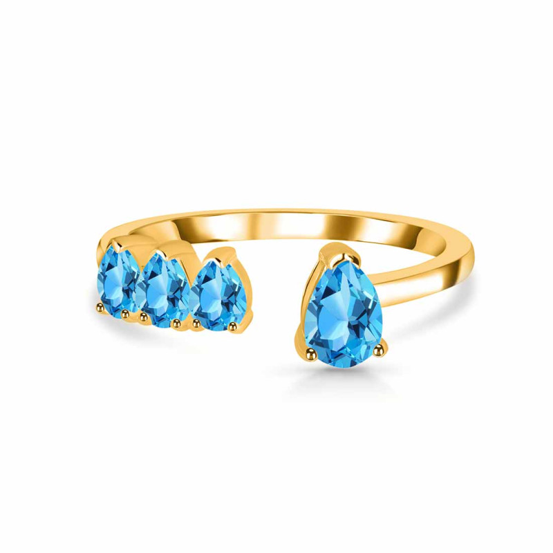 Swiss Blue Topaz Ring SBTZ-RDR-2769.