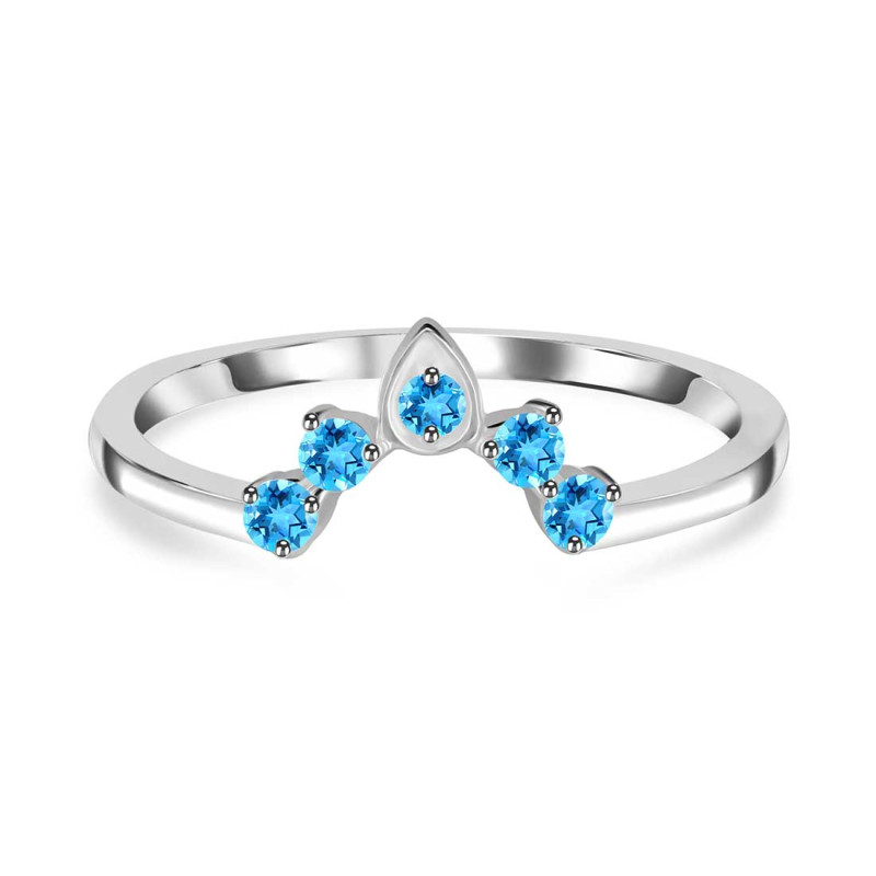Swiss Blue Topaz Ring SBTZ-RR-274.