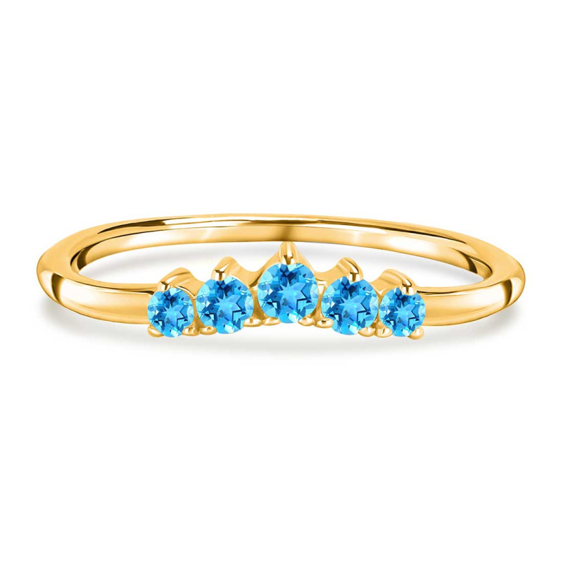 Swiss Blue Topaz Ring SBTZ-RR-326.
