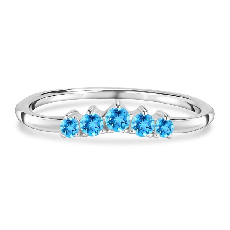 Swiss Blue Topaz Ring SBTZ-RR-326.