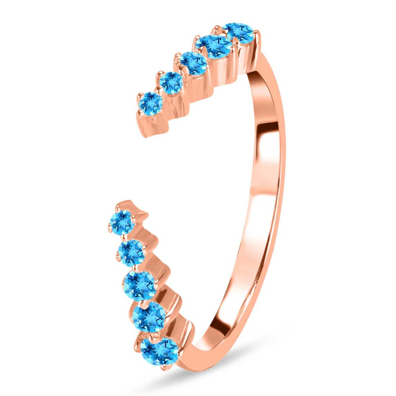 Swiss Blue Topaz Ring SBTZ-RR-327.
