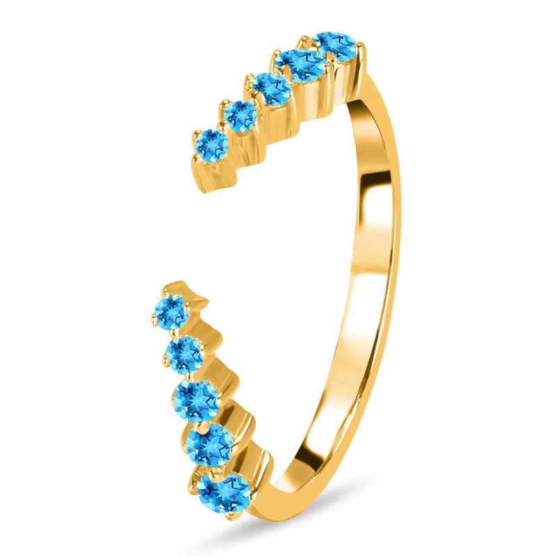 Swiss Blue Topaz Ring SBTZ-RR-327.