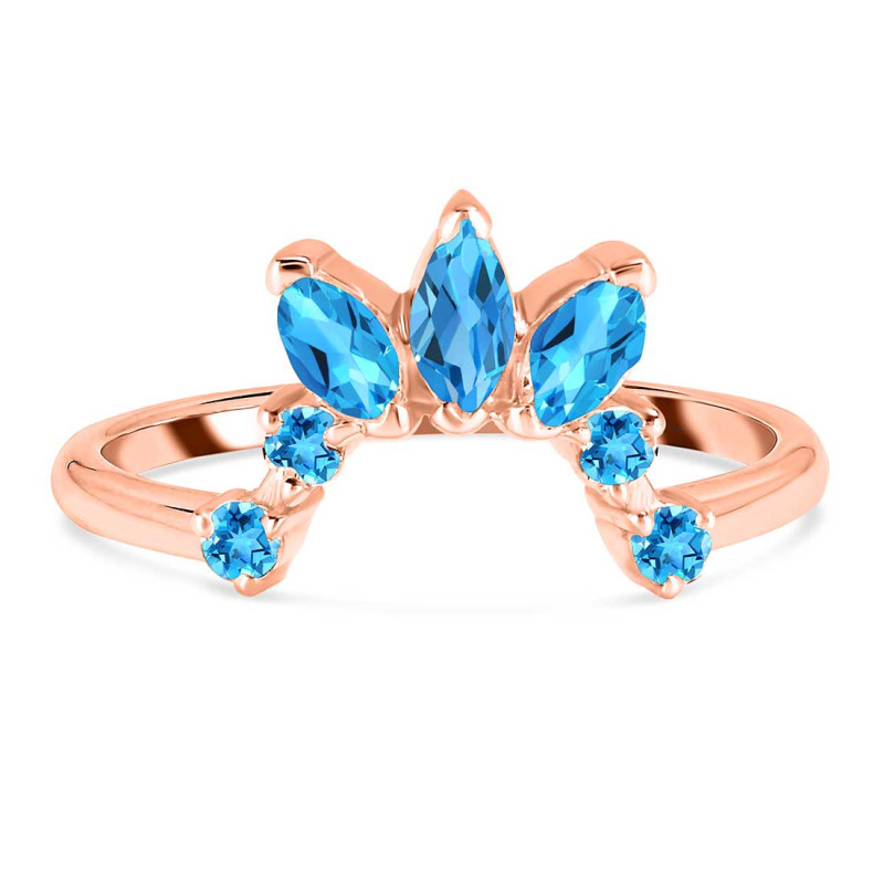 Swiss Blue Topaz Ring SBTZ-RR-378.