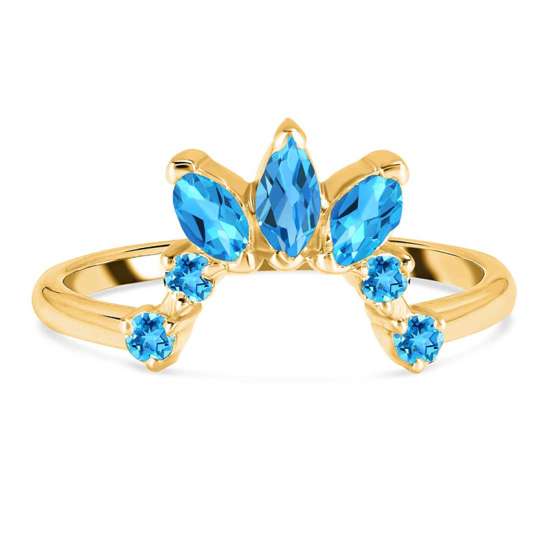 Swiss Blue Topaz Ring SBTZ-RR-378.