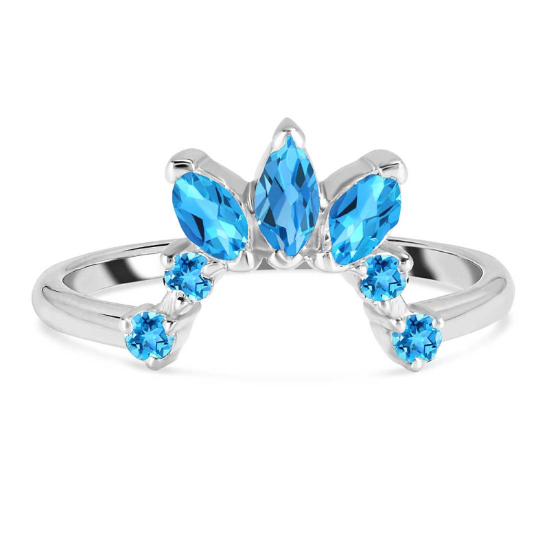 Swiss Blue Topaz Ring SBTZ-RR-378.