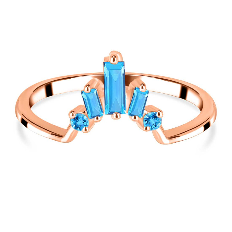Swiss Blue Topaz Ring SBTZ-RR-407.