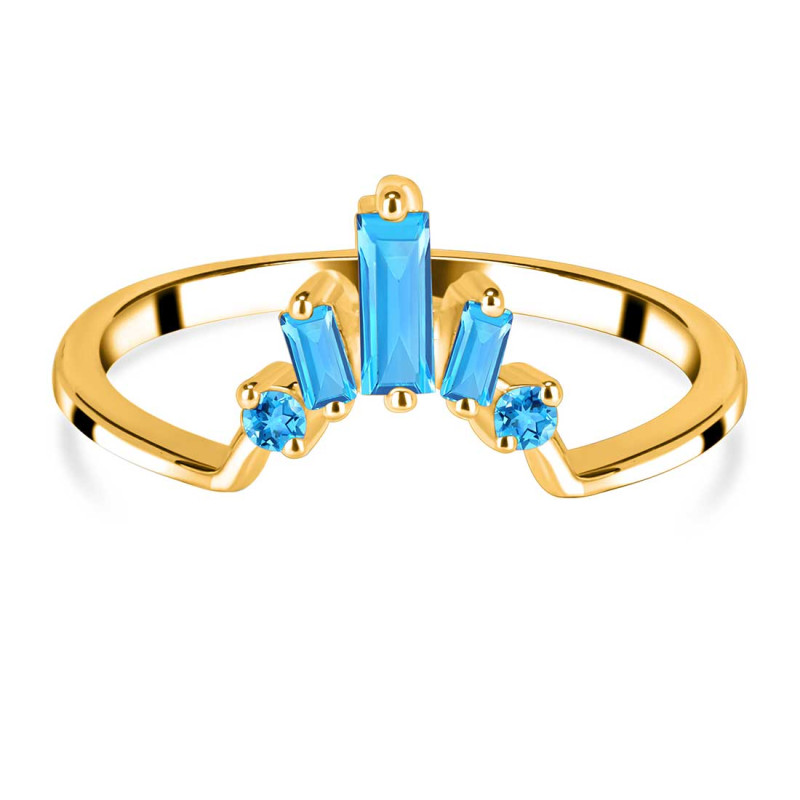 Swiss Blue Topaz Ring SBTZ-RR-407.