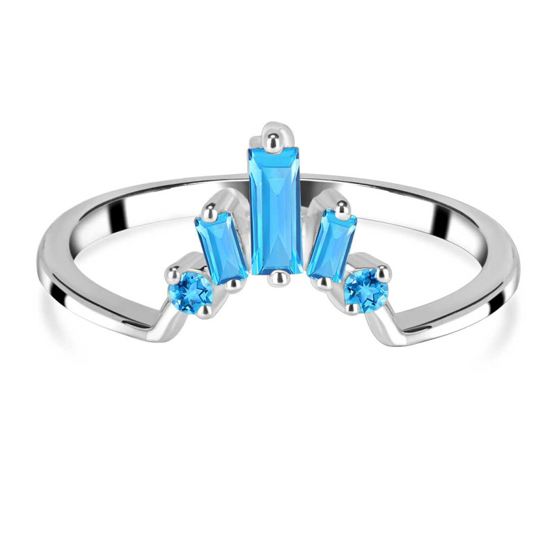 Swiss Blue Topaz Ring SBTZ-RR-407.