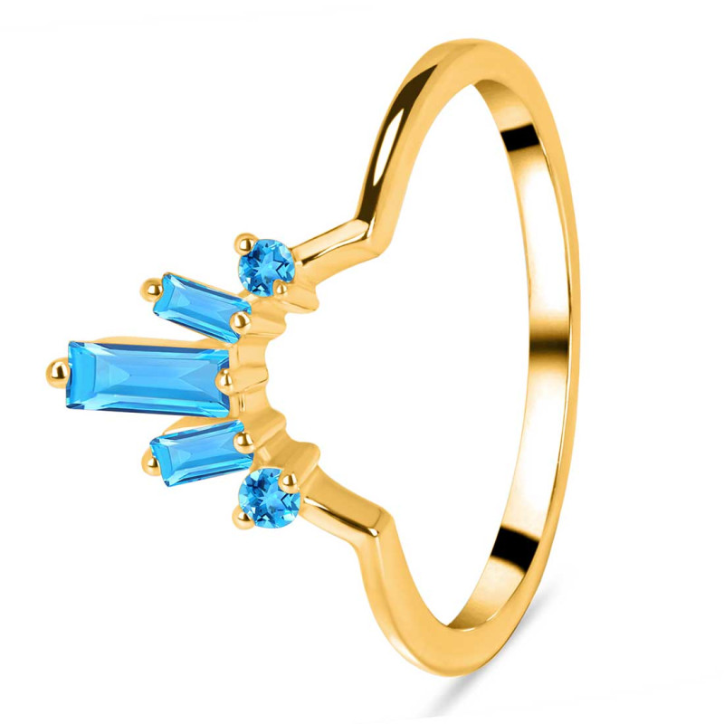 Swiss Blue Topaz Ring SBTZ-RR-407.