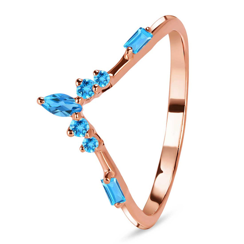 Swiss Blue Topaz Ring SBTZ-RR-408.