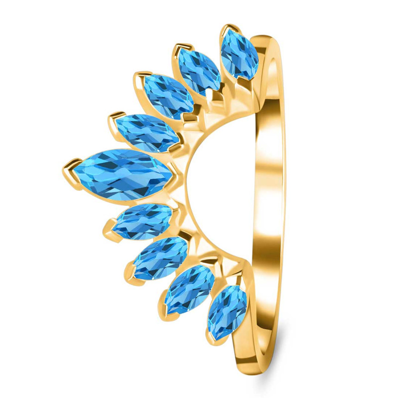 Swiss Blue Topaz Ring SBTZ-RR-410.