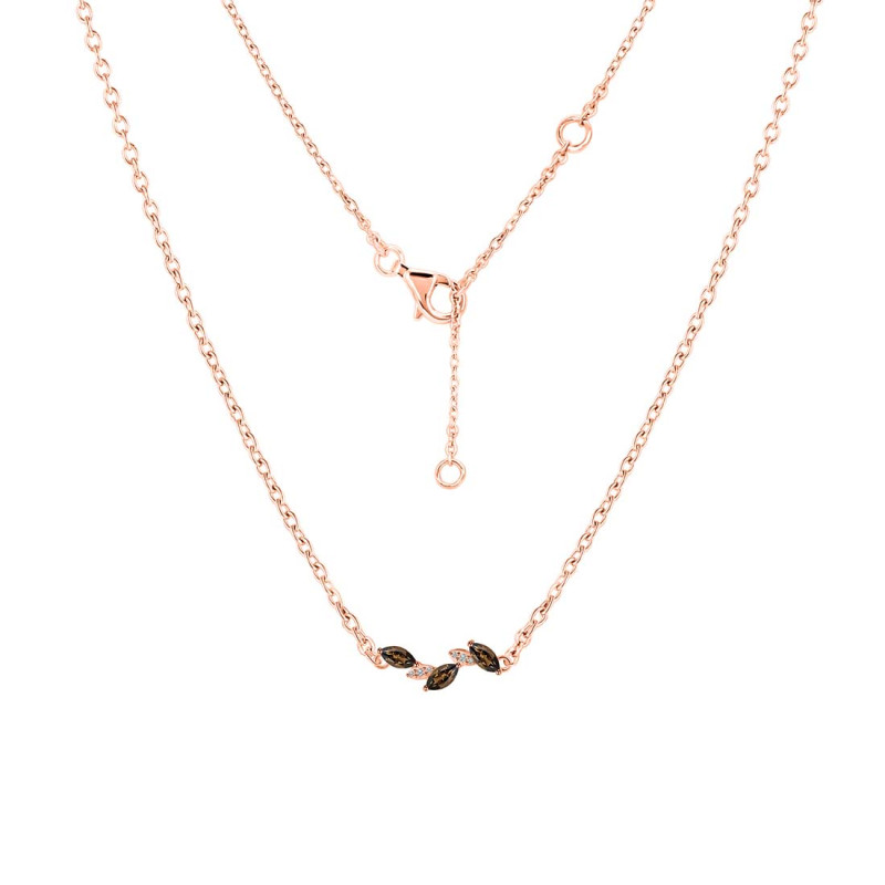 Smoky & White Topaz Necklace SMY-RDN-460.