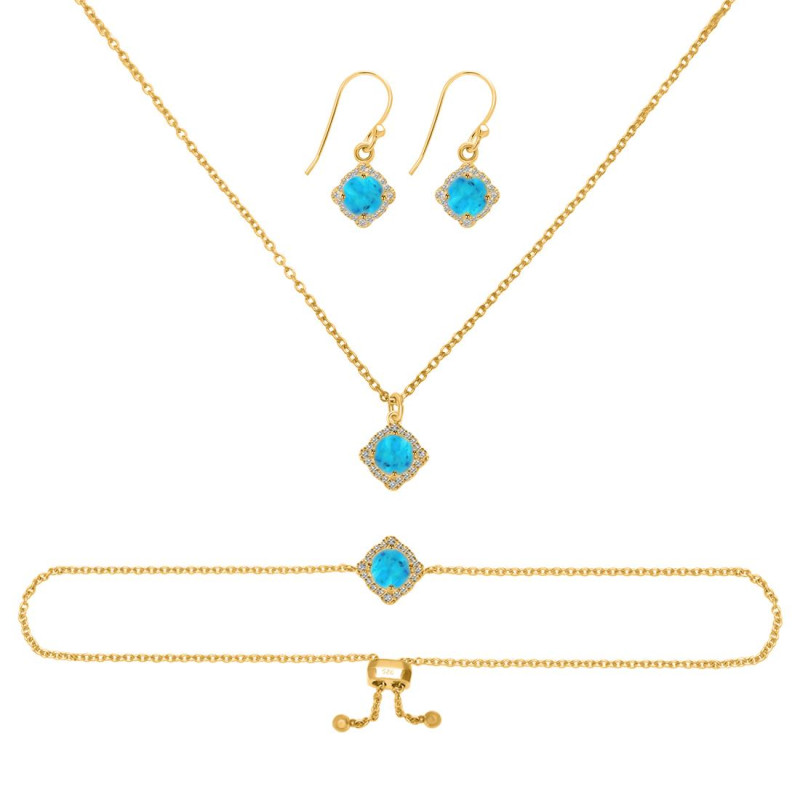 Turquoise Jewelry Set TRQ-RDB-66-RDN-74-RDE-692.