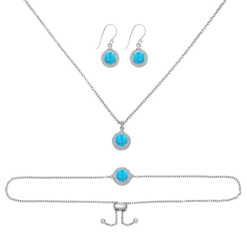 Turquoise Jewelry Set TRQ-RDB-65-RDN-72-RDE-693.