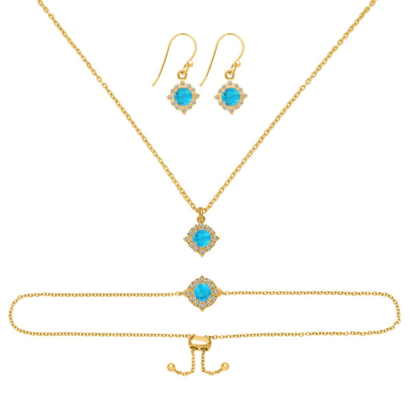Turquoise Jewelry Set TRQ-RDB-67-RDN-77-RDE-695.