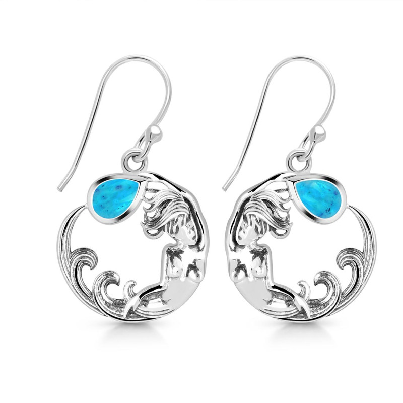 Turquoise Mermaid Earring TRQ-RUE-50.