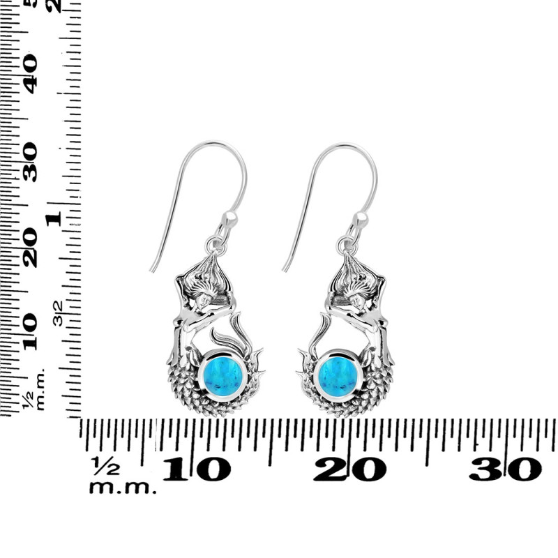 Turquoise Mermaid Earring TRQ-RUE-51.