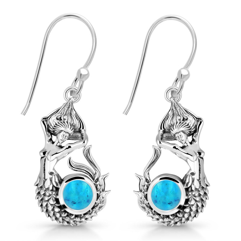 Turquoise Mermaid Earring TRQ-RUE-51.