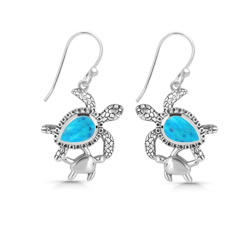 Turquoise Turtle Earring TRQ-RUE-58.