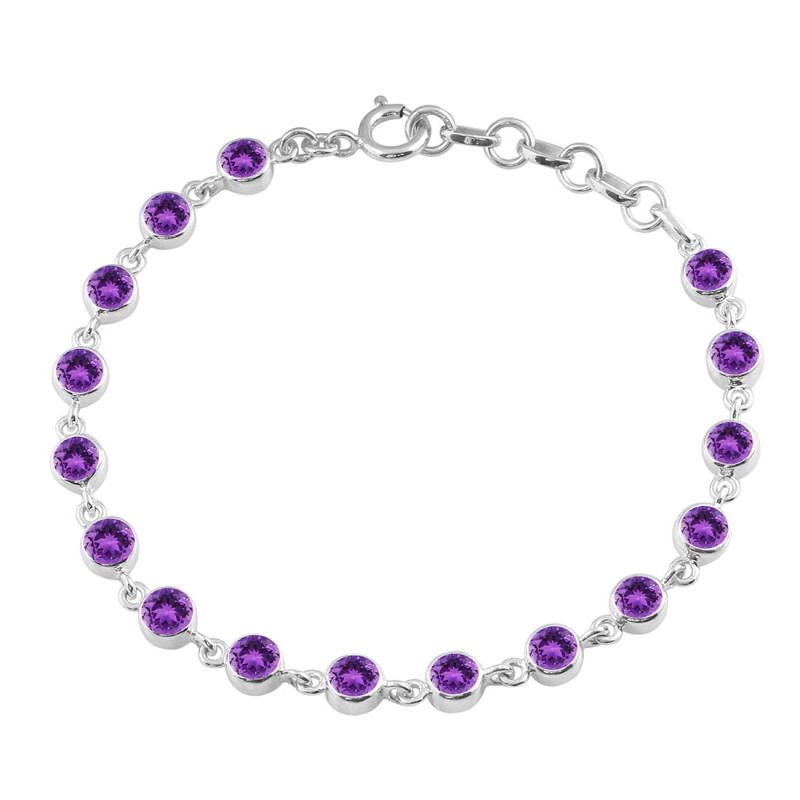 Amethyst Bracelet AMT-RDB-118-CUT.