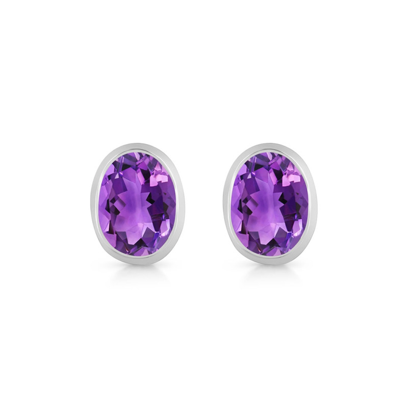 Amethyst Stud Earring AMT-RDE-1374.