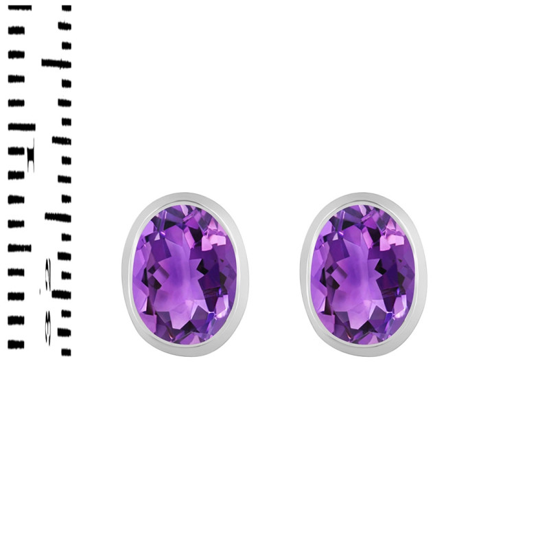 Amethyst Stud Earring AMT-RDE-1374.