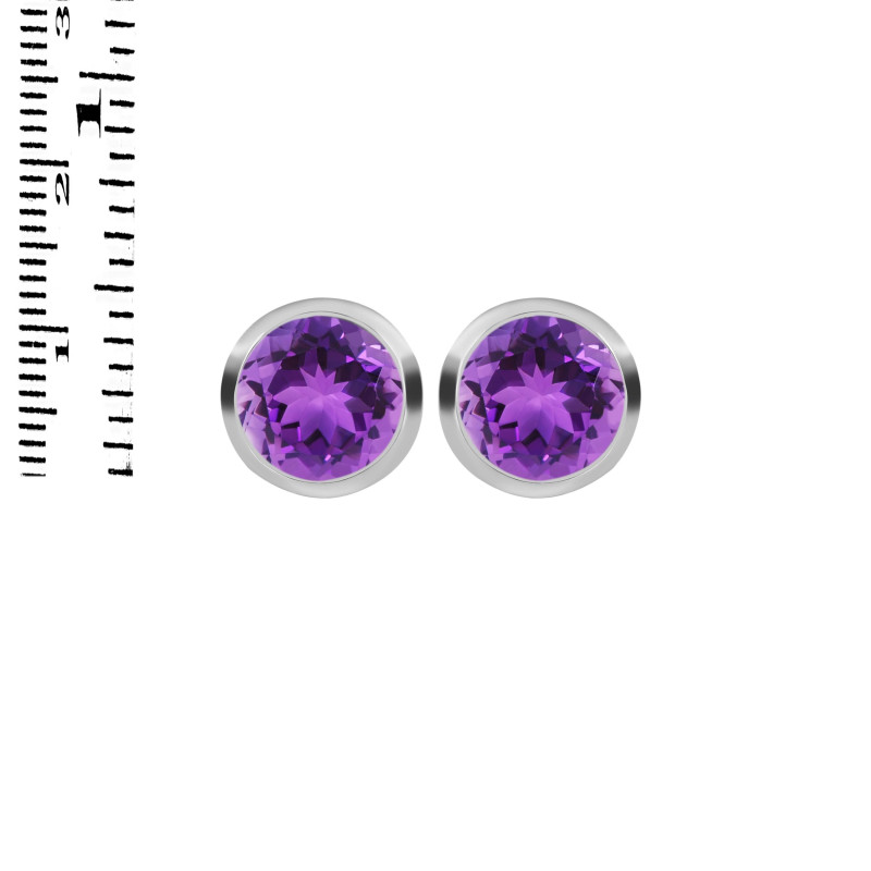 Amethyst Stud Earring AMT-RDE-1426.