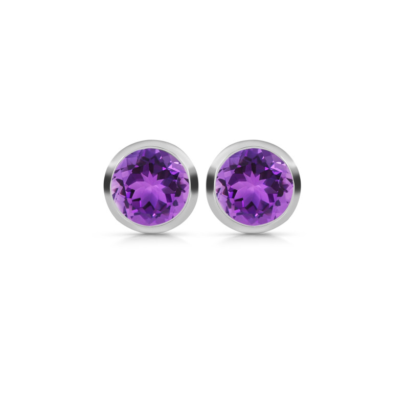 Amethyst Stud Earring AMT-RDE-1426.