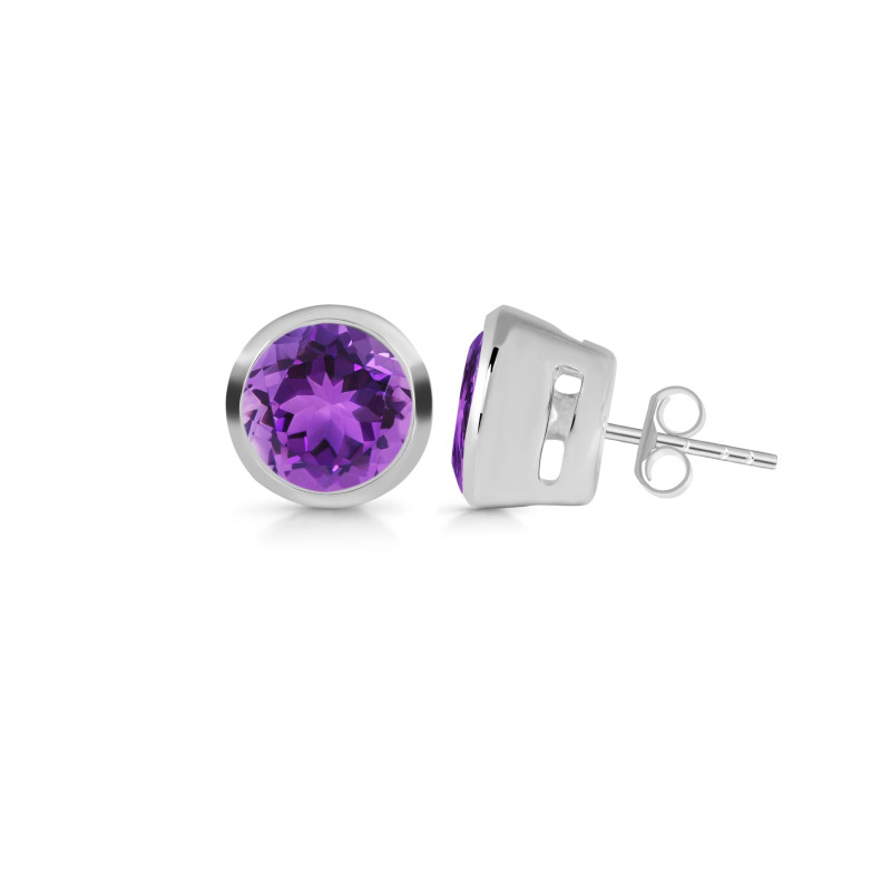 Amethyst Stud Earring