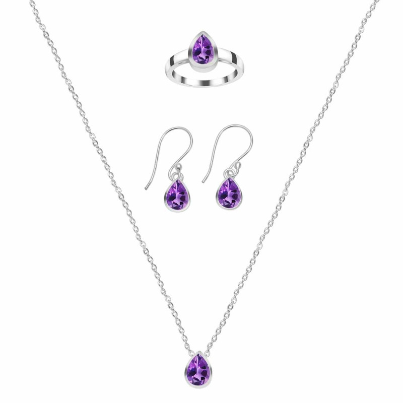 Amethyst Jewelry Set