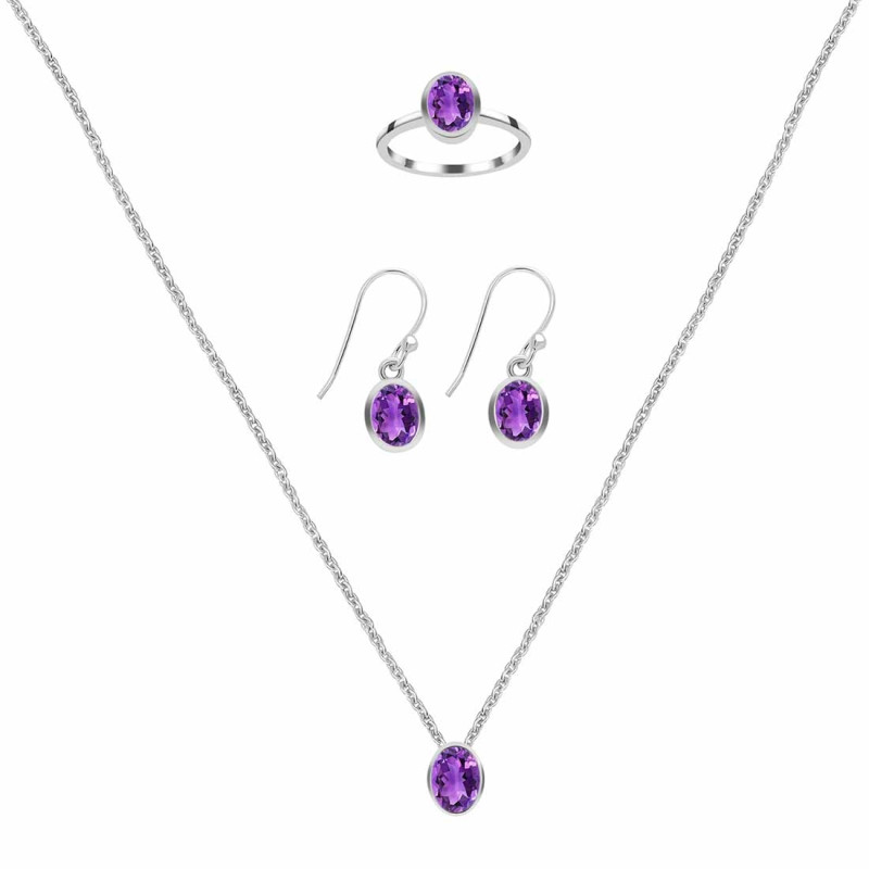 Amethyst Jewelry Set