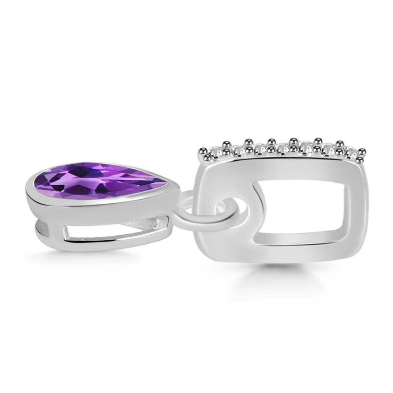 Amethyst & White Topaz Pendant