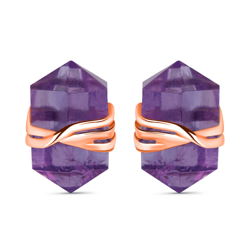 Amethyst Pencil Stud Earring AMT-RE-67.