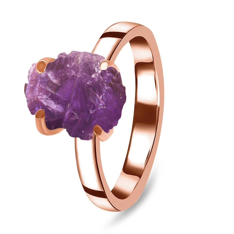 Amethyst Raw Crystal Ring AMT-RR-200.