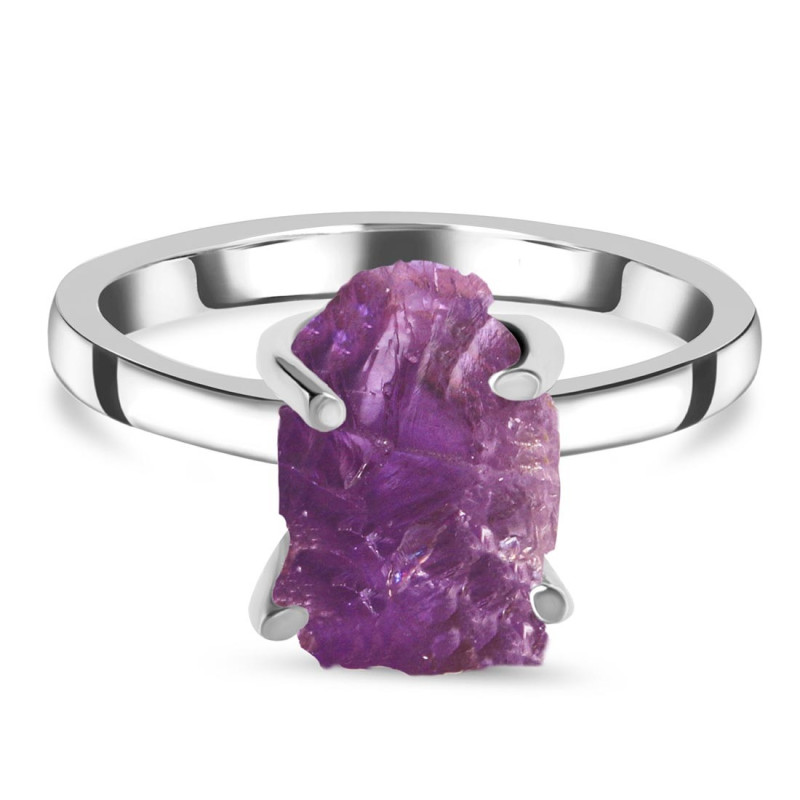 Amethyst Raw Crystal Ring AMT-RR-200.